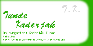 tunde kaderjak business card